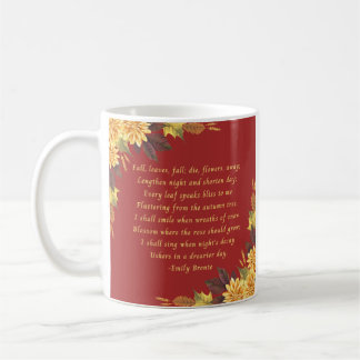 Caneca De Café Emily Bronte's Fall Leaves