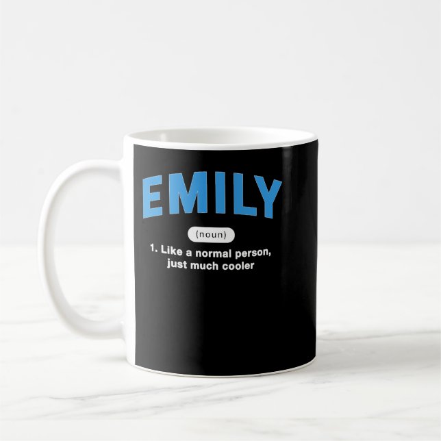 Caneca De Café Emily Definition Funny Nome Humor Apelido P (Esquerda)