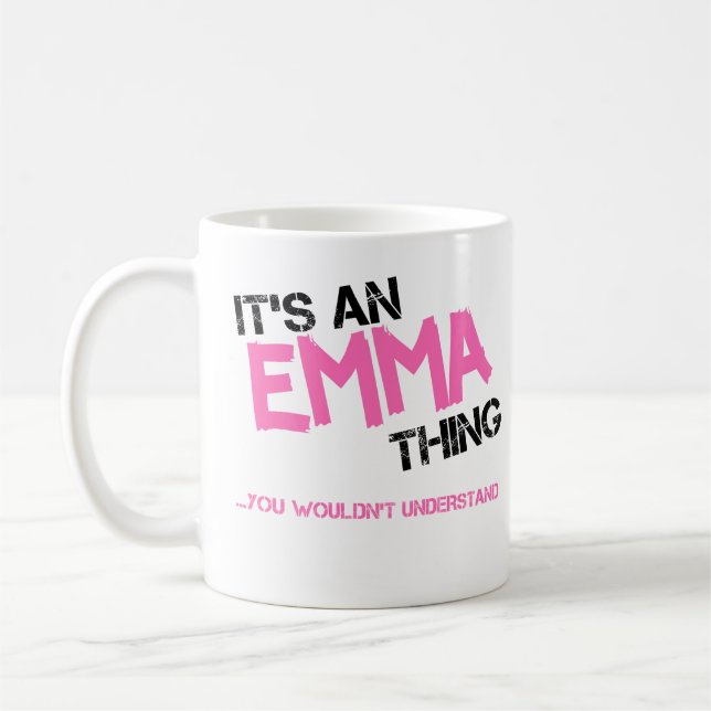 Caneca De Café Emma, algo que você não entenderia o nome (Esquerda)