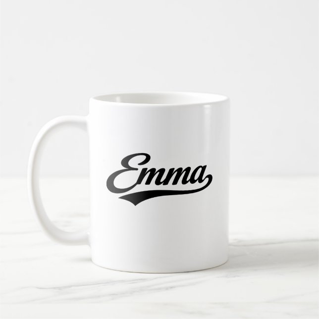 Caneca De Café Emma name first last family gifts (Esquerda)