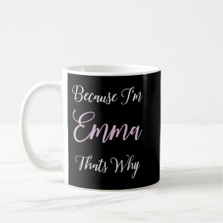 Caneca De Café Emma Name Personalizou Pink Girl Black Women