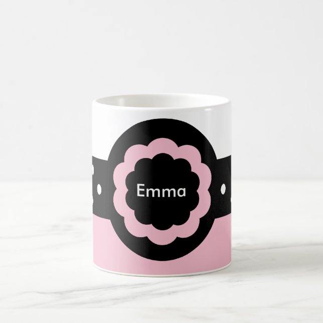 Caneca De Café Emma Pink e White Dotted Mug : 369 (Centro)