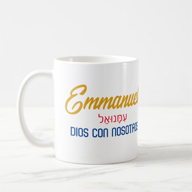 Caneca De Café emmanuel Dios con nosotros (Esquerda)