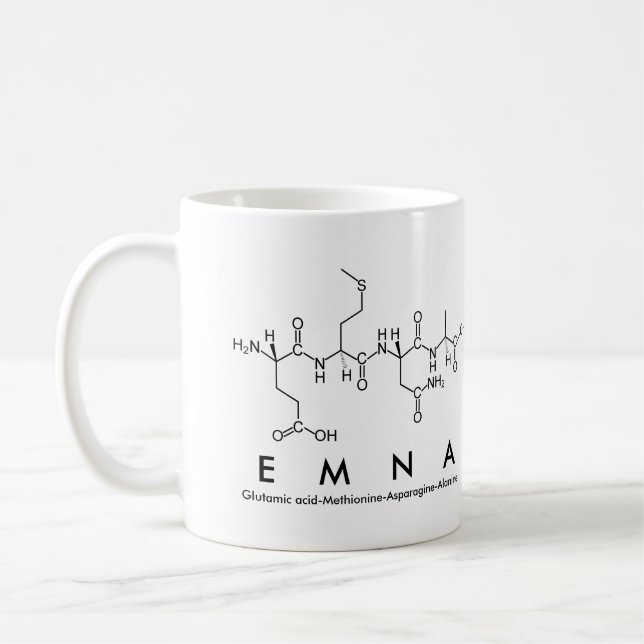 Caneca De Café Emna peptide name mug (Esquerda)