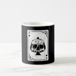 Caneca De Café Emo Gothic e Punk Ace do jogo de pôquer do Spades