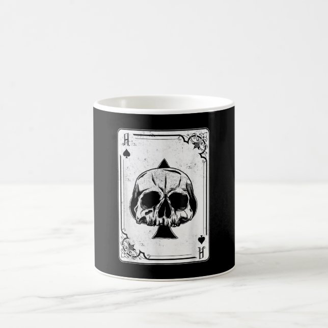Caneca De Café Emo Gothic e Punk Ace do jogo de pôquer do Spades (Centro)