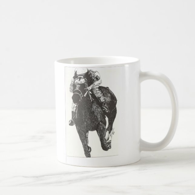 Caneca De Café Emoção do cavalo Raceing (Direita)