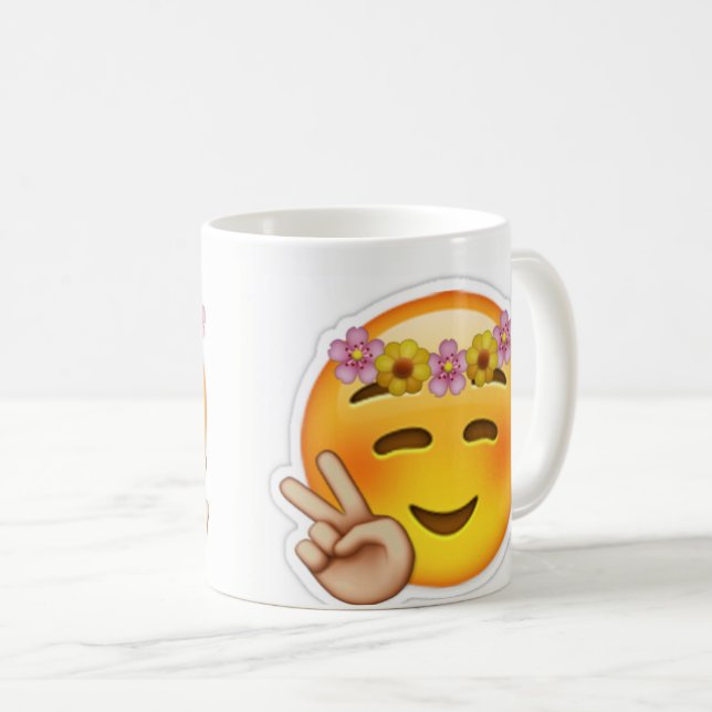 Caneca De Café emoji (Frente Esquerda)