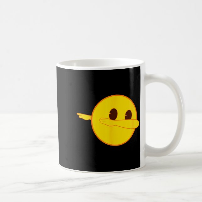 Caneca De Café Emoji Dab Dabbing Yellow Smile Face  (Direita)