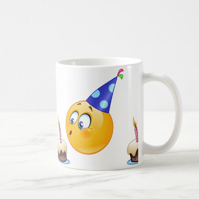 Caneca De Café emoji de aniversário (Direita)