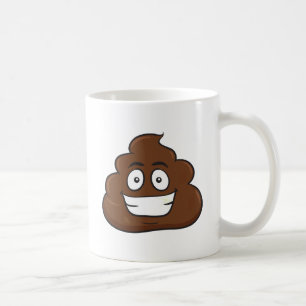 Caneca De Café emoji de cocô engraçado