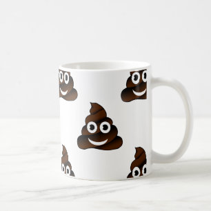 Caneca De Café emoji de cocô engraçado