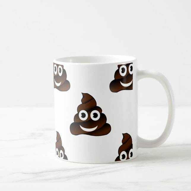 Caneca De Café emoji de cocô engraçado (Direita)