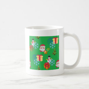 Caneca De Café emoji de natal verde