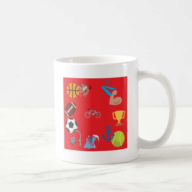 Caneca De Café emoji desportivo (Direita)