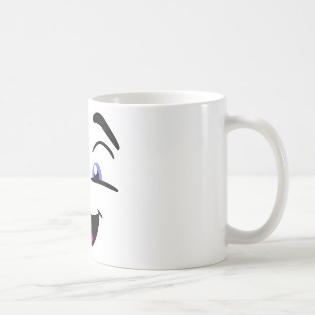 Caneca De Café emoji, emoticon, cara (Direita)