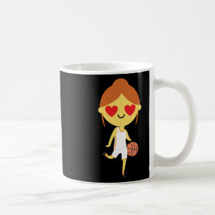 Caneca De Café Emoji, garota de basquete