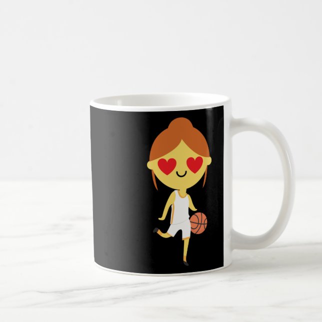 Caneca De Café Emoji, garota de basquete (Direita)