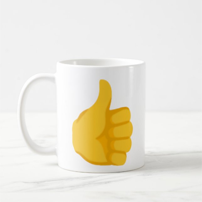 Caneca De Café Emoji Para Cima (Esquerda)