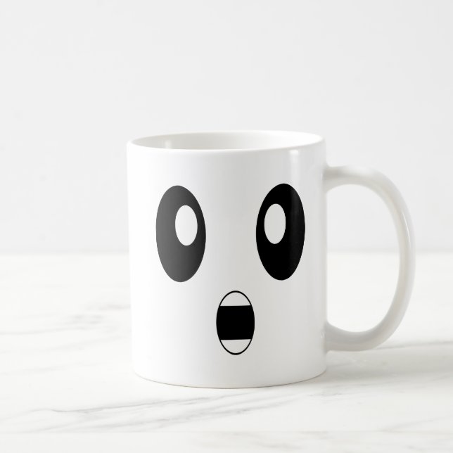 Caneca De Café Emoji surpreendido chocou as caras Dumbfounded (Direita)