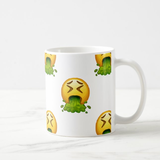 Caneca De Café emoji vomitando (Direita)