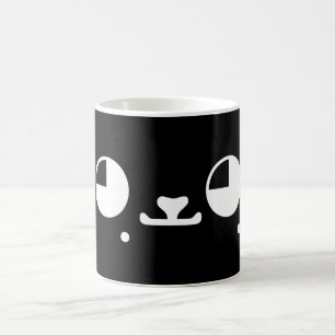 Caneca De Café Emoticon bonito de Kaomoji do japonês do cão de