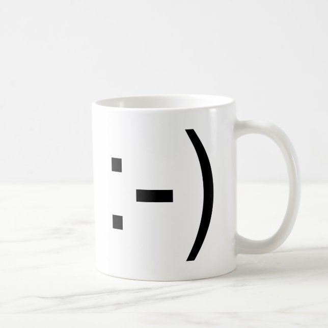 Caneca De Café Emoticon feliz da cara! (Direita)