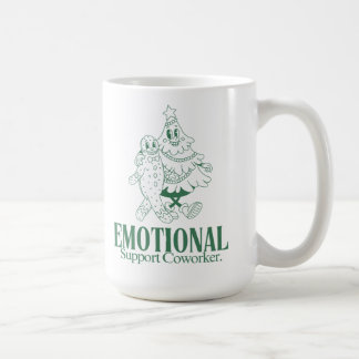 Caneca De Café Emotional Support Coworker Funny Christmas Office 