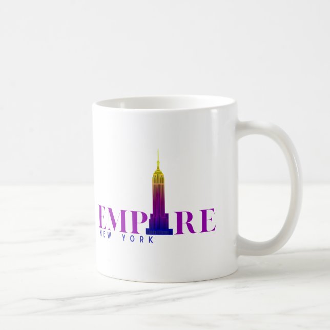 Caneca De Café Empire State Building-New York-Vibrant Roxo- (Direita)