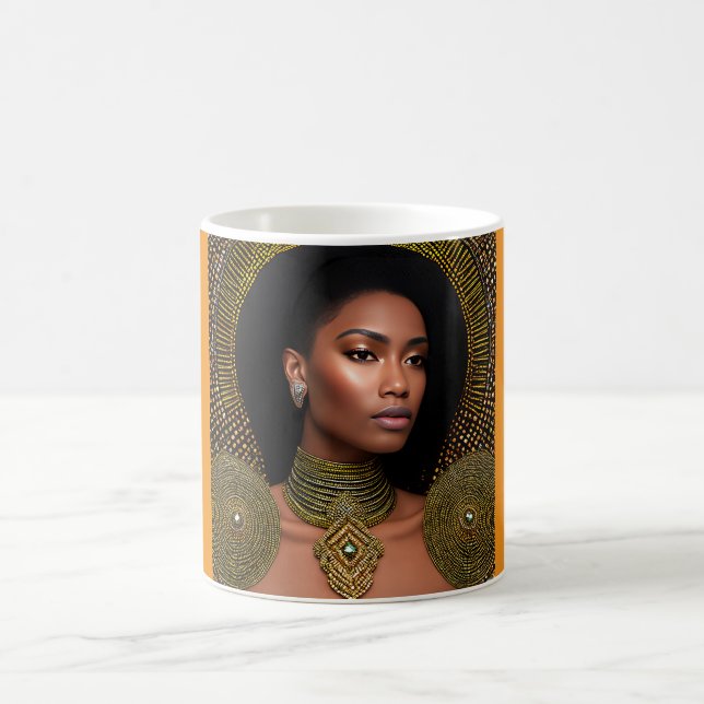 Caneca De Café Empoderamento da Elegância Étnica: História Negra (Centro)