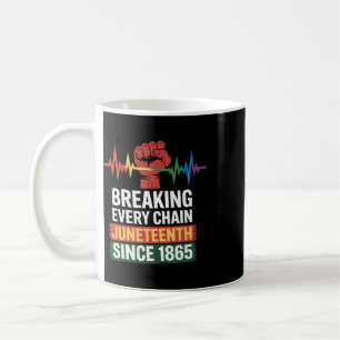 Caneca De Café Empoderando Juneteenth Rompendo Correntes