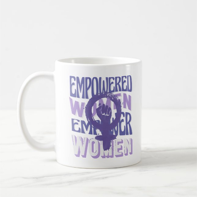 Caneca De Café Empoderar Mulheres, Símbolo de Mulheres Dia Intern (Esquerda)