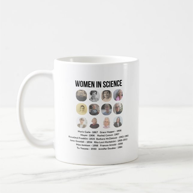 Caneca De Café Empowering Women in Science: Wear Their Legacy! (Esquerda)