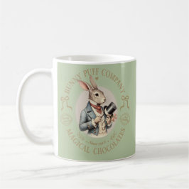 Caneca De Café Empresa Bunny Puff Cavalheiro Coelho Vintage