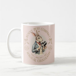 Caneca De Café Empresa Bunny Puff Cavalheiro Coelho Vintage