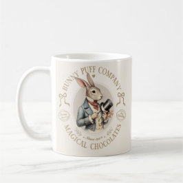 Caneca De Café Empresa Bunny Puff Cavalheiro Coelho Vintage
