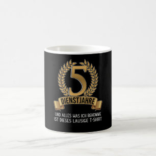 Caneca De Café Empresa de Aniversário da Empresa de 5 Anos de Em
