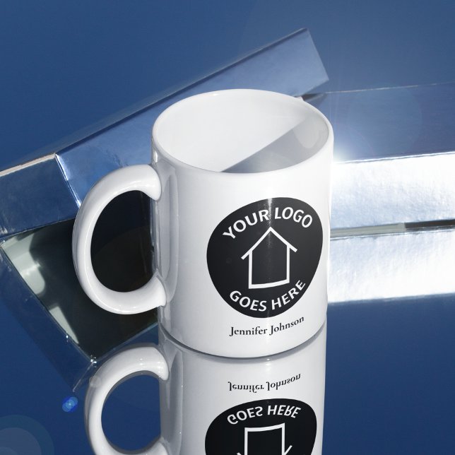 Caneca De Café Empresa Imobiliária Adicione Seu Realce Personaliz (Criador carregado)