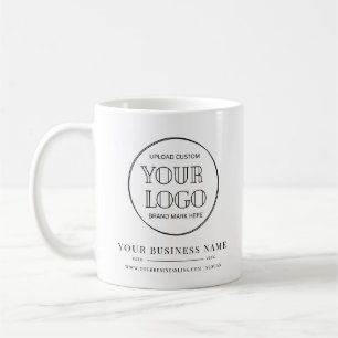 Caneca De Café Empresa Minimalista Nome do Logotipo Ano