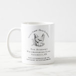 Caneca De Café Empresa Rustic Chicken Script Family Fazenda<br><div class="desc">Esta caneca de café é perfeita para ser usada como mercadoria para seu negócio de ovos de fazenda. Apresentando uma galinha rústica desenhada à mão com ovos e folhas,  e uma tipografia do país correspondente. Você pode adicionar facilmente seu texto personalizado a este design usando o botão "Personalizar"!</div>