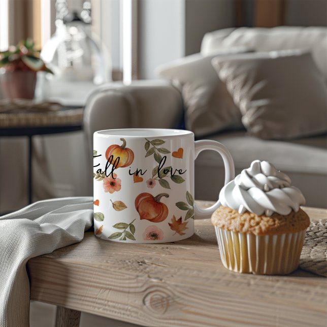 Caneca De Café Enamorados Coração de Abóbora (Criador carregado)
