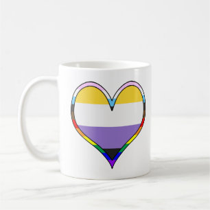 Caneca De Café Enby Pride Heart Mug