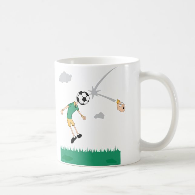 Caneca De Café Encabeçamento da bola de futebol (Direita)