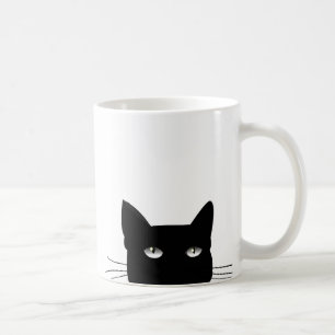 CANECA DE CAFÉ ENCAIXE O CAFÉ DE CAFÉ PRETO DO GATINHO DE GATO