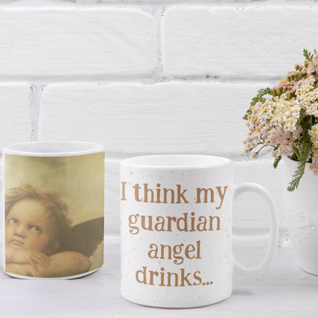 Caneca De Café Encantado Guardian Angel Quote Mug (Criador carregado)