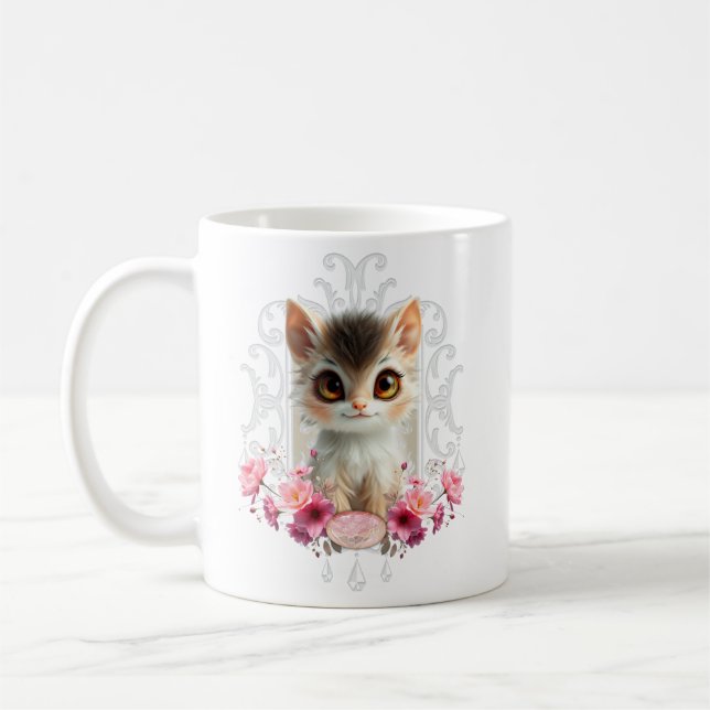 Caneca De Café Encantador, gatinho fofo (Esquerda)
