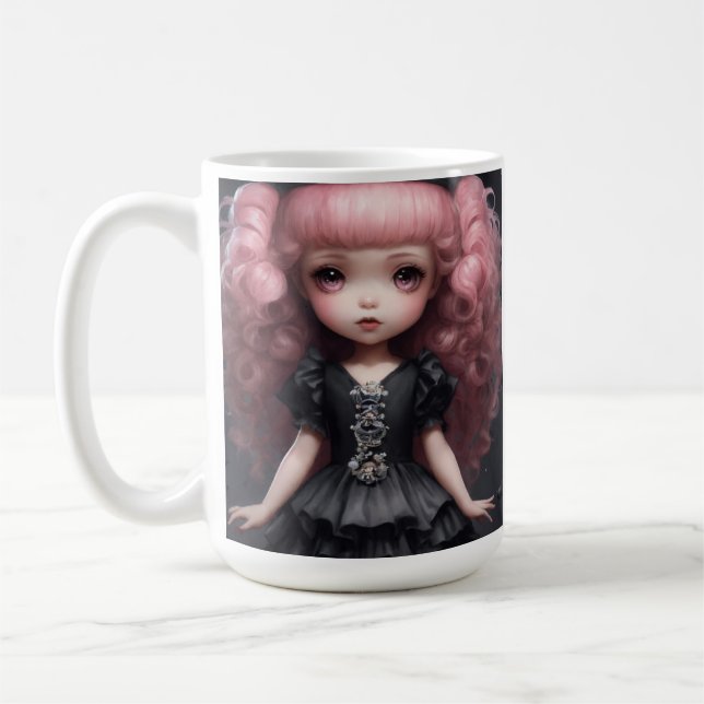 Caneca De Café "Encantadora Taça Doll: Perfeito para Coletores" " (Esquerda)