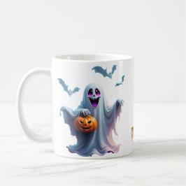 Caneca De Café Encantando a design de Halloween.