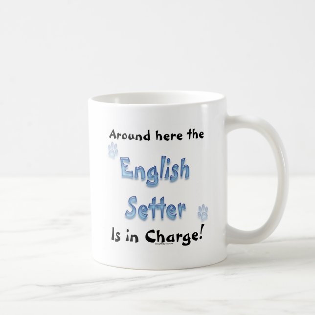 Caneca De Café Encargo do Setter Inglês (Direita)