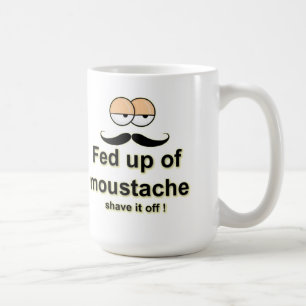 Caneca De Café Enche o bigode de um desenho animado engraçado